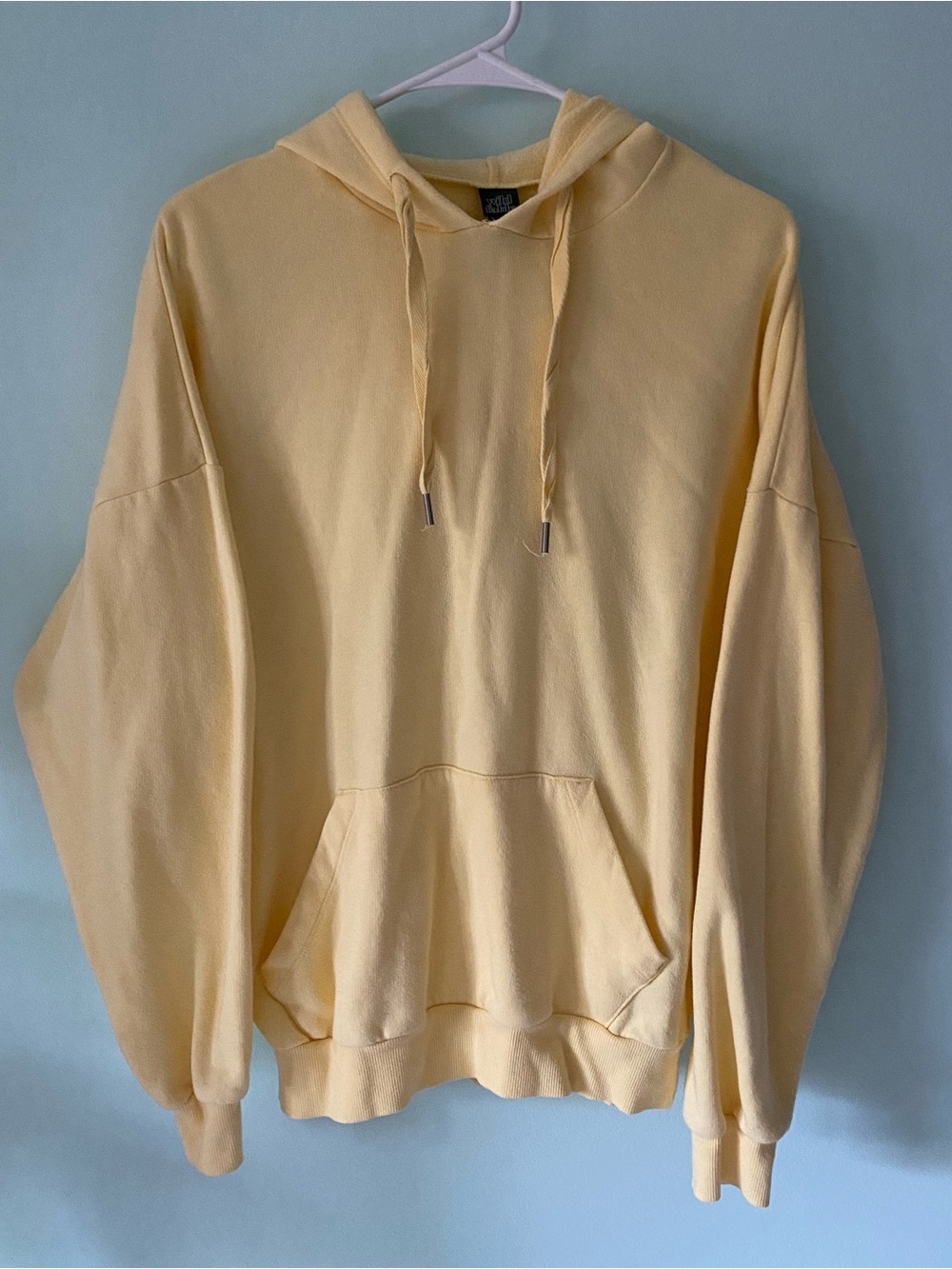 wild fable Women’s Oversized Butter Yellow Crewneck Hoodie
